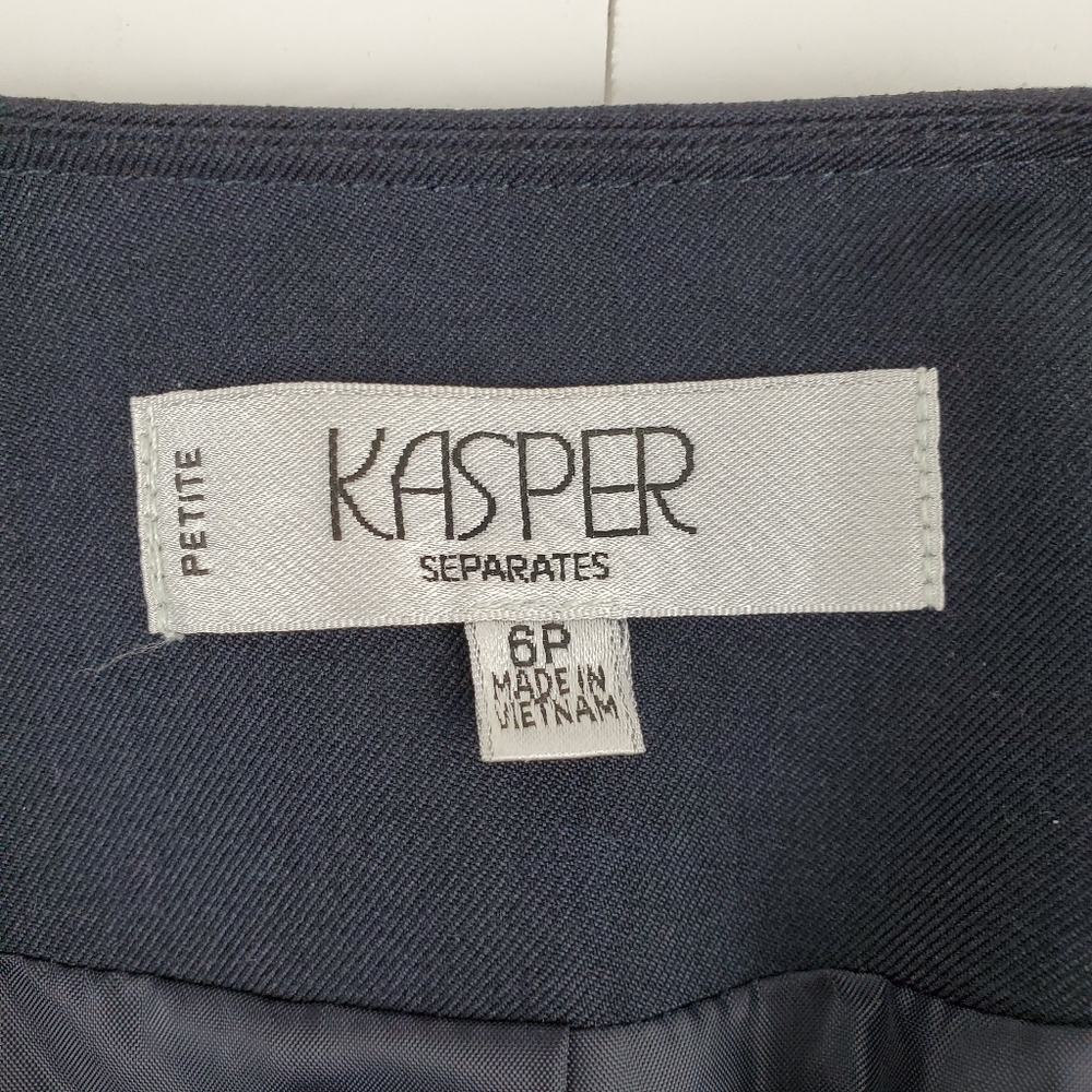 Kasper Euc One Button Lined Blazer 6p - image 4
